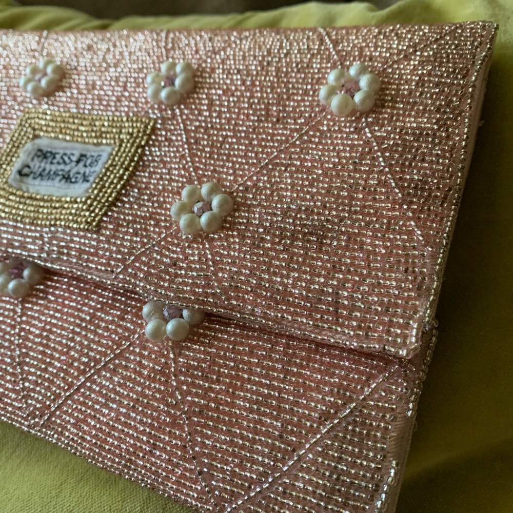 Press for Champagne Clutch with Strap